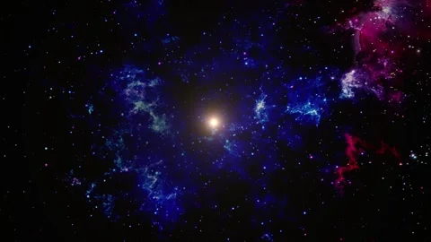 Galaxy nebula and stars in outer space Stock Footage 304286606