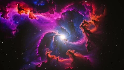 Galaxy nebula and stars in outer space Stock Footage 317013357