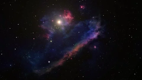 Galaxy nebula and stars in outer space Stock Footage 327723962