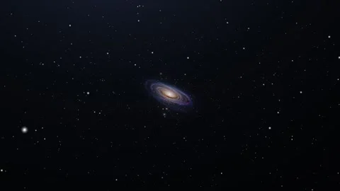 Galaxy nebula and stars in outer space Stock Footage 344654643