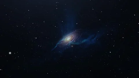 Galaxy nebula and stars in outer space Stock Footage 344654759