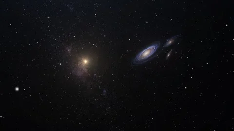 Galaxy nebula and stars in outer space Stock Footage 344654820