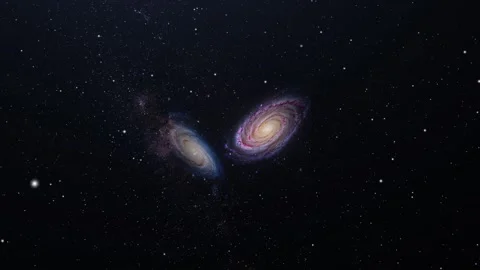 Galaxy nebula and stars in outer space Stock Footage 344654838
