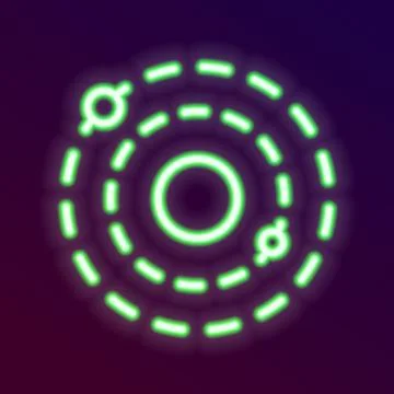 Galaxy Neon Icon 스톡 일러스트
