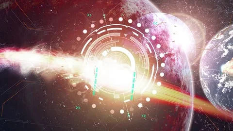 Galaxy in outer space. Abstract digital background. Stock Footage 77524710