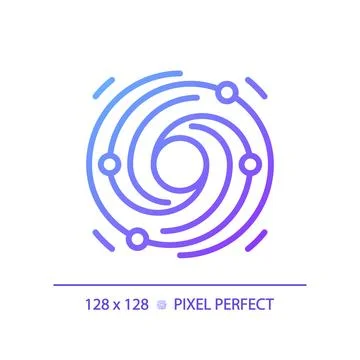 Galaxy pixel perfect gradient linear vector icon Ilustração Stock