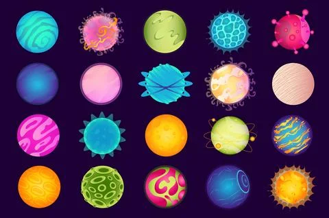 Galaxy Planets Stock Illustration
