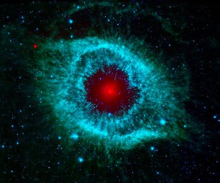 Galaxy Red Eye. Deep space. Stars nebula Stock Photos