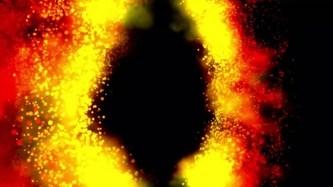 Galaxy red, spinning clockwise, bright round particles Stock Footage 112987126