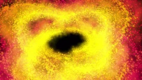 Galaxy red, spinning clockwise, bright round particles Stock Illustration