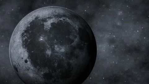 Galaxy rotated 3d Moon planet view Vidéo 225326205