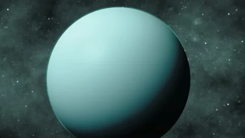 Galaxy rotated 3d Uranus planet view space Stock Footage 225307367