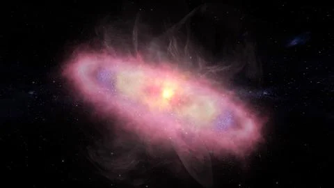 Galaxy Rotating in the Universe Illustrazione stock