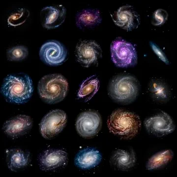 Galaxy set isolated Elements of this image furnished by NASA Stock Photos