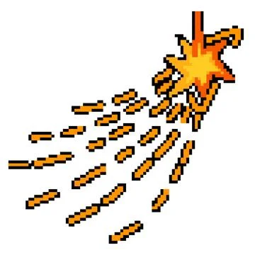 Galaxy shooting star space pixel art vector illustration イラスト素材