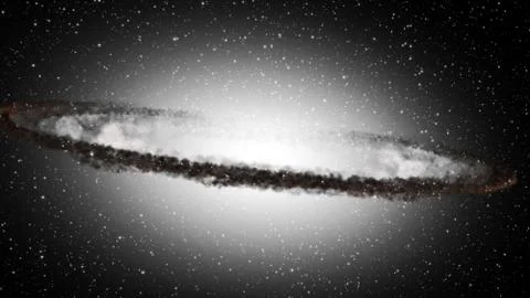 Galaxy Side View Stock Illustration