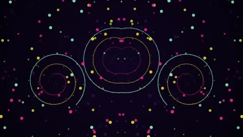 Galaxy Simulation with Orbiting Celestial Bodies. Stock Footage 328505564