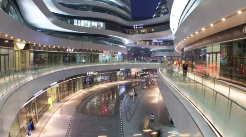 Galaxy soho at night 4K Stock Footage 40448822