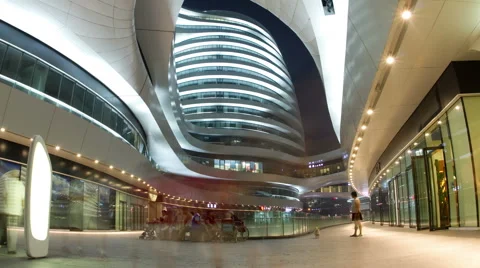 Galaxy soho at night 4K Видео 40448985