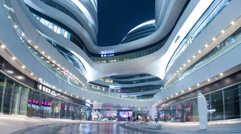 Galaxy soho at night HD. Видео 40429554