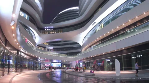 Galaxy soho at night HD. Stock Footage 40472790
