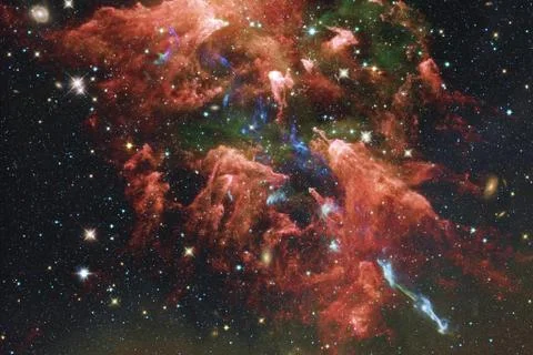 Galaxy somewhere in outer space. Elements of this image furnished by NASA Stock Illustration