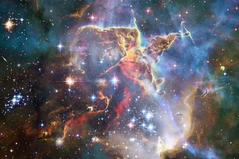 Galaxy somewhere in outer space. Elements of this image furnished by NASA Stockfoto's