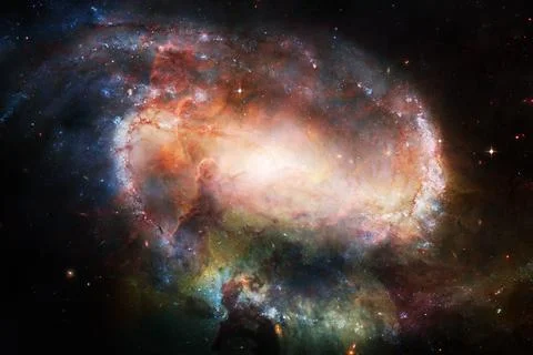 Galaxy somewhere in outer space. Elements of this image furnished by NASA 库存照片