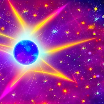 Galaxy space draw abstract background, nebula light sky, random element pat.. Illustrazione stock