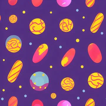 Galaxy space draw abstract background, nebula light sky, random element pat.. Stock Illustration