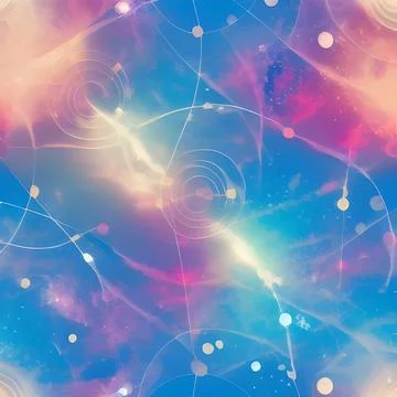 Galaxy space draw abstract background, nebula light sky, random element pat.. Stock Illustration