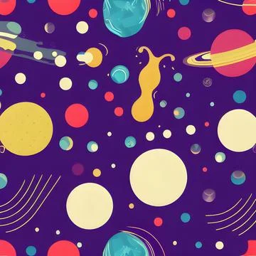 Galaxy space draw abstract background, nebula light sky, random element pat.. Stock Illustration