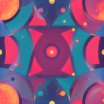 Galaxy space draw abstract background, nebula light sky, random element pat.. Stock Illustration