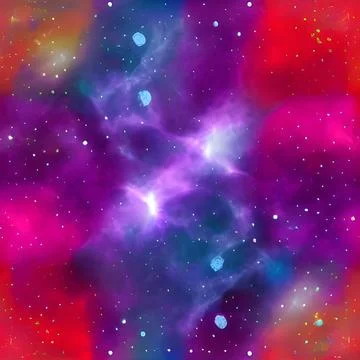 Galaxy space draw abstract background, nebula light sky, random element pat.. Stock Illustration