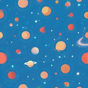 Galaxy space draw abstract background, nebula light sky, random element pat.. Stock Illustration