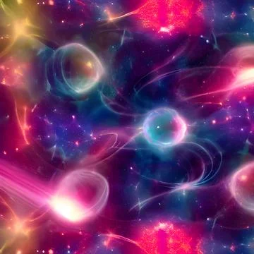 Galaxy space draw abstract background, nebula light sky, random element pat.. Stock Illustration