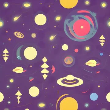 Galaxy space draw abstract background, nebula light sky, random element pat.. Stock Illustration