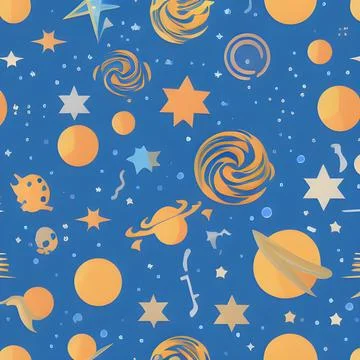 Galaxy space draw random background, nebula light sky, abstract element pat.. Stock Illustration