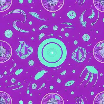 Galaxy space draw random background, nebula light sky, abstract element pat.. Stock Illustration