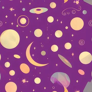 Galaxy space draw random background, nebula light sky, abstract element pat.. Stock Illustration