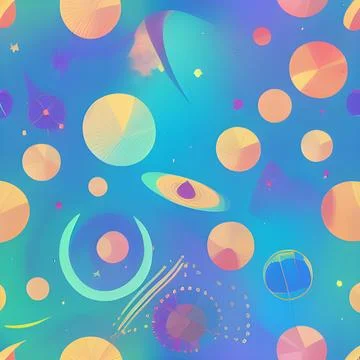 Galaxy space draw random background, nebula light sky, abstract element pat.. Stock Illustration