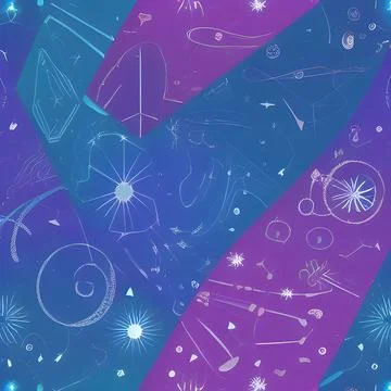 Galaxy space draw random background, nebula light sky, abstract element pat.. Stock Illustration