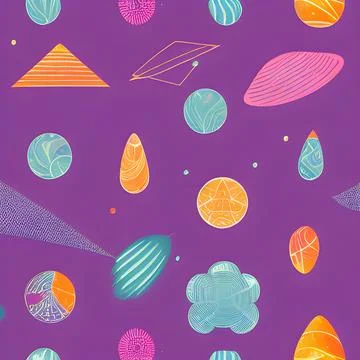 Galaxy space draw random background, nebula light sky, abstract element pat.. Stock Illustration