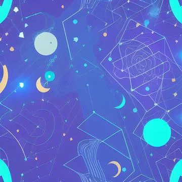 Galaxy space draw random background, nebula light sky, abstract element pat.. Stock Illustration