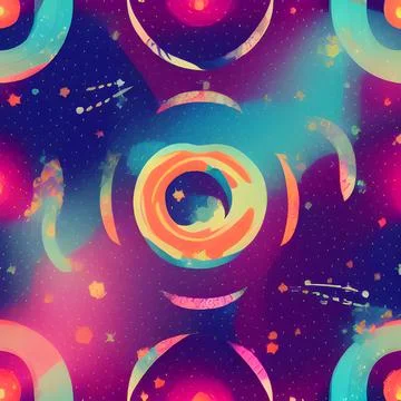 Galaxy space draw random background, nebula light sky, abstract element pat.. Stock Illustration
