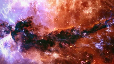 Galaxy space flight exploration nebula cloud Messier16 Stock Footage 204834458