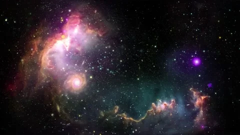 Galaxy Space Nebula Star Motion Background Stock Footage 165219170