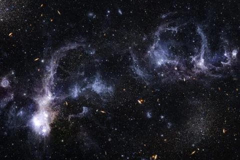 Galaxy in space textured backdrop Stock Photos