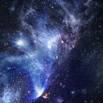 Galaxy in space textured background Stock Illustration