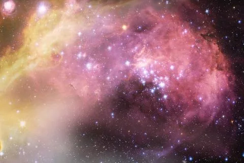 Galaxy in space textured background Stock Illustration